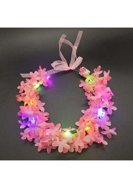 Gül Kırmızı 1 Adet Çiçek Çelenk Aydınlık 10-Led Başlığı Çelenk Taç Çiçek Kafa Bandı Parlayan Çelenk Düğün Parti Için Noel Çelenkler (Yurt Dışından)