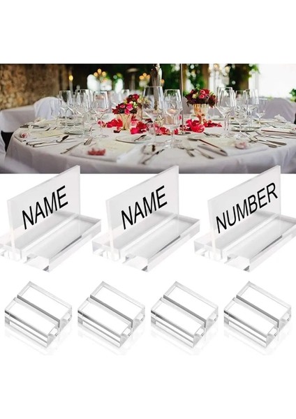 5X3X1 cm 1 Adet Akrilik Standları Yer Kartı Sahipleri Masaüstü Dekor Standları Şeffaf Romantik Ekran El Sanatları Standı Düğün Fotoğrafları Klipler (Yurt Dışından) indirimleri