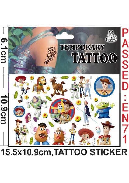 1 Sayfalık Stil B Disney Oyuncak Hikayesi Buzz Lightyear Dövmeler Sahte Geçici Dövmeler Çocuklar Için Erkek Kadın Yetişkinler Karikatür Doğum Günü Partisi Malzemeleri (Yurt Dışından)