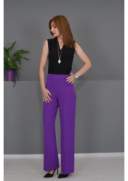 Bol Paça Pantolon-Mor fiyatları