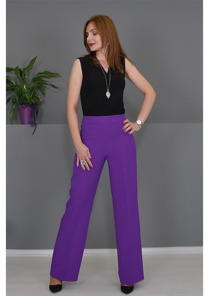 Bol Paça Pantolon-Mor fırsatları