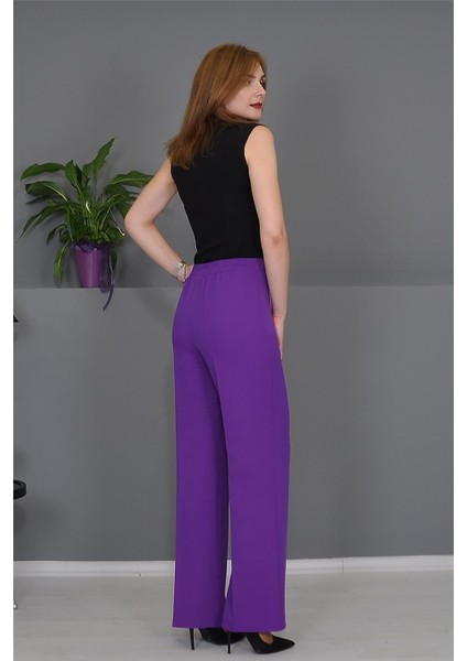 Bol Paça Pantolon-Mor indirimleri