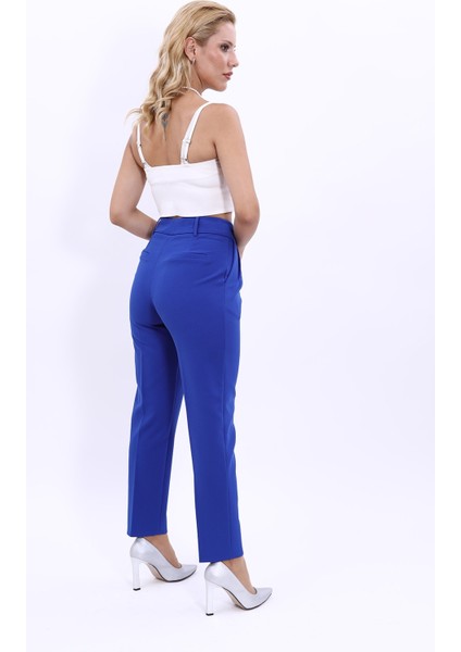 Kemerli Köprülü Dar Paça Pantolon-Saks modelleri