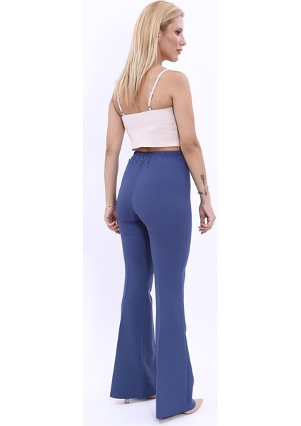 Ispanyol Paça Pantolon-Indigo fırsatları