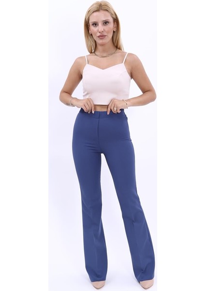 Ispanyol Paça Pantolon-Indigo indirimleri