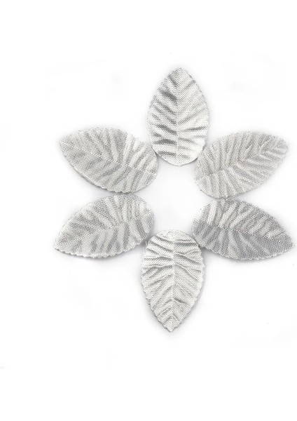 4.5 cm Gümüş 200 Adet Yeşil Yapay Yapraklar Düğün Dekorasyon Çelenk Gül Yaprağı Dekoratif Scrapbooking Craft Sahte Çiçekler Aksesuarları (Yurt Dışından)