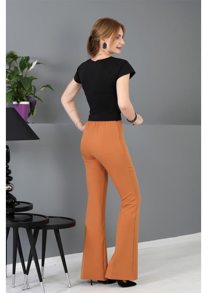 Ispanyol Paça Pantolon-Taba fırsatları