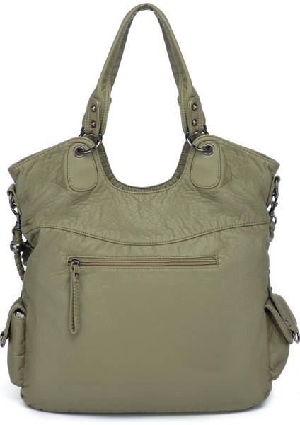 Yıkama Deri Omuz Kadın Çantası 21-K Barcelona 1582-6 modelleri