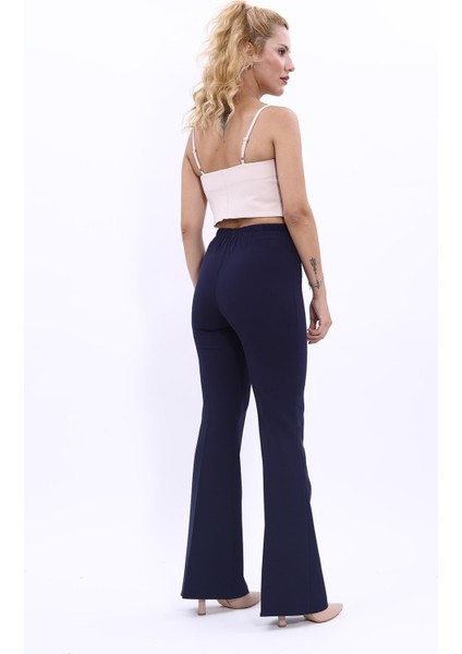 Ispanyol Paça Pantolon-Lacivert modelleri