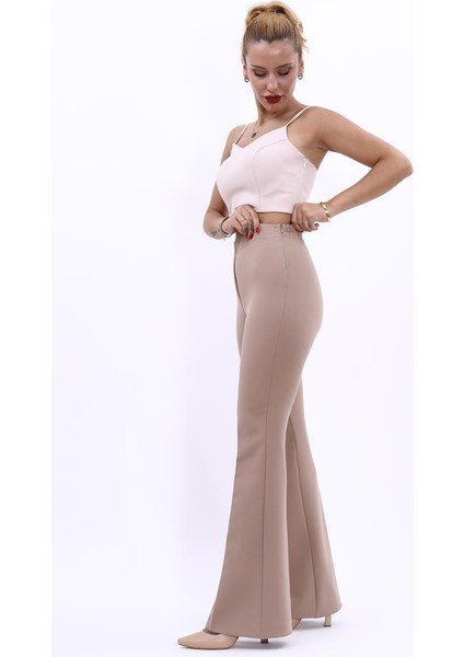 Ispanyol Paça Pantolon-Taş