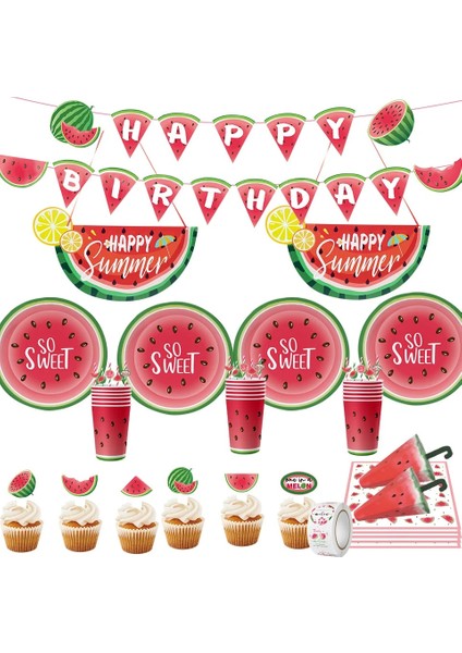500 Adet Kavun 1 Takım Karpuz Tek Kullanımlık Sofra Bardak Afiş Kağıt Şeker Kutusu Çocuklar Için Yaz Karpuz Doğum Günü Partisi Dekorasyon Kaynağı (Yurt Dışından) fiyatları