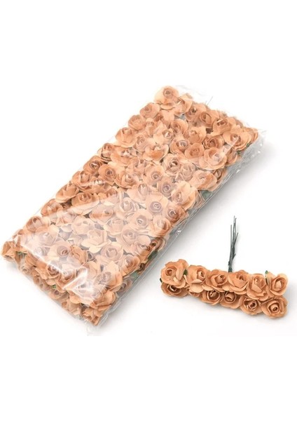 Kaqi 144 Adet/grup 1.5 cm Mini Kağıt Gül Yapay Çiçekler Düğün Dekorasyon Için Eller Scrapbooking Küçük Sahte Çiçek Buketi (Yurt Dışından)