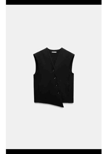 Allbucks Zara, Asimetrik Düğmeli Oversize Yelek ABZRA1147 fiyatları