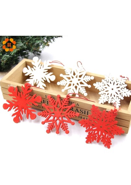 Kırmızı Kar Taneleri 6 Adet Dıy Beyaz ve Kırmızı Kar Taneleri Noel Ahşap Kolye Süsler Noel Ağacı Süsler Noel Partisi Süslemeleri Çocuklar Hediye (Yurt Dışından)
