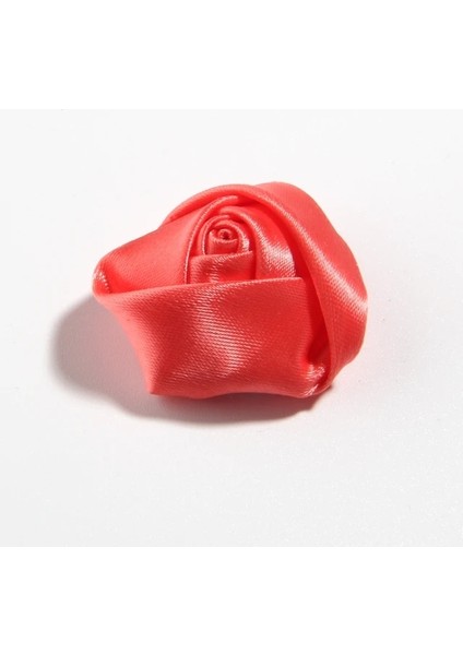 Mercan 10 Adet 3.6 cm 1.4 "saten Yapay Kumaş Çiçekler Yama Aplike Düğün Elbisesi Dıy Gelin Saç Peçe Elbise Şapkalar Dekorasyon (Yurt Dışından)