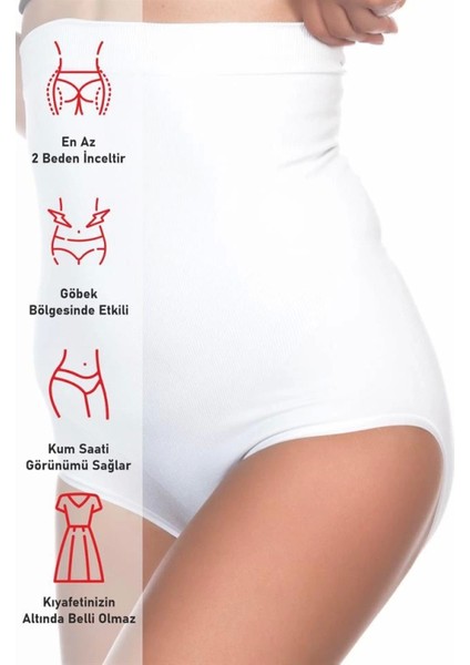 Miraxx Beyaz Emay 2008 Yüksek Bel Slip Korse fırsatları