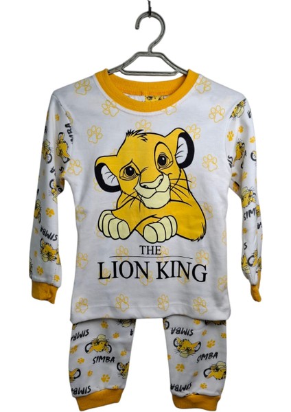 Erkek Çocuk King Aslan Figürlü 2 Li Alt Üst Pijama Takım