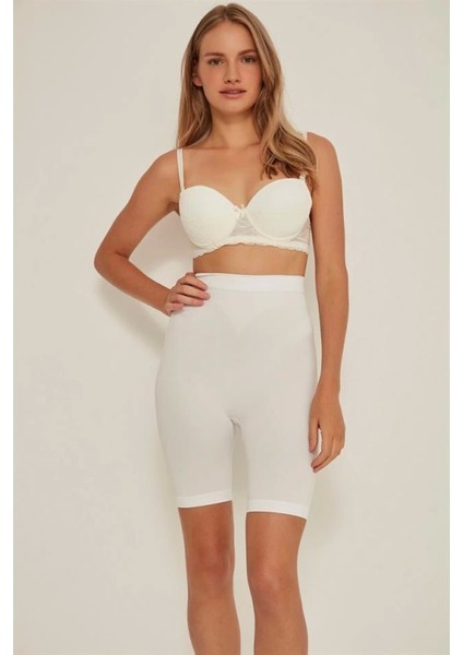 Miraxx Beyaz Emay 3005 Soft Uzun Paça Boxer