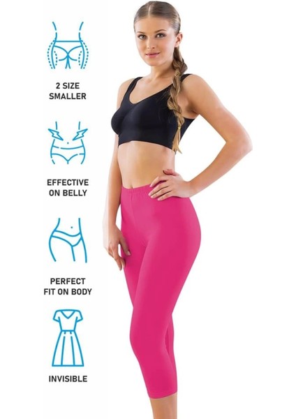 Miraxx Fuşya Mı Emay 7300 Battal Kapri Tayt modelleri