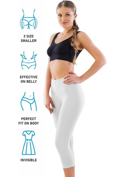 Miraxx Beyaz Mı Emay 7300 Battal Kapri Tayt modelleri