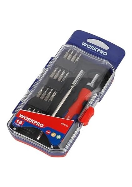 WP200516 18 Parça Profesyonel Cr-V Cırcırlı Hassas/elektronikçi Bits Tornavida Seti