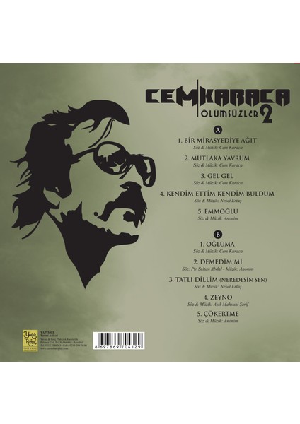 Cem Karaca Ölümsüzler 2 (Plak) fiyatları