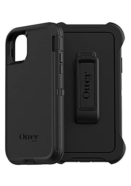 iPhone 11 Defender Kılıf, Darbeye Dayanıklı, Düşmeye Dayanıklı, Ultra Sağlam Koruyucu Kılıf, Askeri Standartlara Göre 4 Kez Test Edilmiştir, Siyah