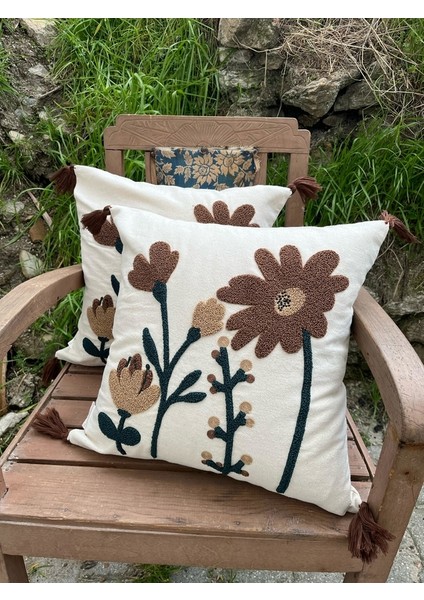 Punch Panç Işlemeli Kırlent Kılıfı 43 x 43 cm 1 Adet