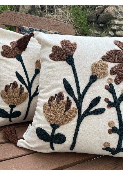 Punch Panç Işlemeli Kırlent Kılıfı 43 x 43 cm 1 Adet