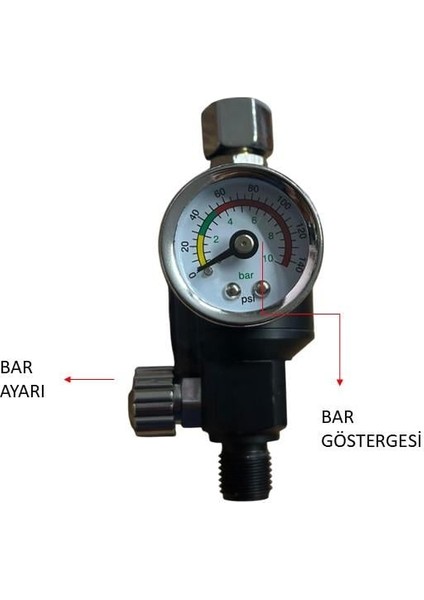 Mini Su ve Yağ Tutucu Filtre – Hava Ayarlı, Bar Saatli | Üstün Filtrasyon