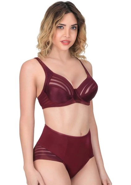 Miraxx Bordo Emay 177 D Toparlayıcı Sütyen Takım