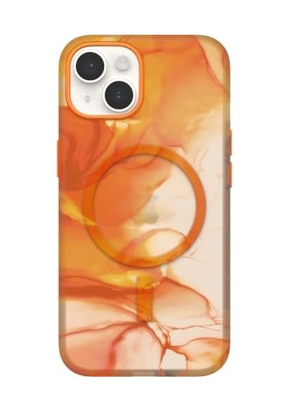Slim & Sturdy Serisi Kılıf iPhone 14 Için Magsafe, Darbeye Dayanıklı, Düşmeye Dayanıklı, Ultra Ince, Ince Koruyucu Kılıf, Askeri Standartlara Göre Test Edilmiştir, Turuncu