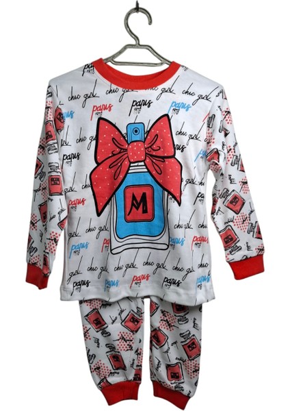 Kız Çocuk Baby Parfüm Desen Figürlü 2 Li Alt Üst Pijama Takım