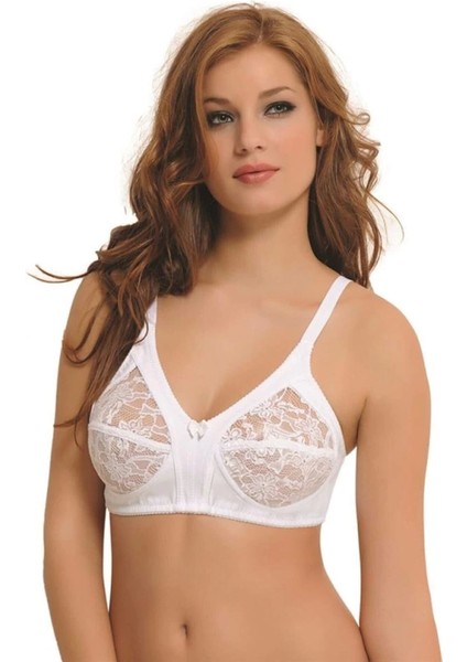 Miraxx Beyaz Emay 145 C Dantelli Toparlayıcı Sütyen
