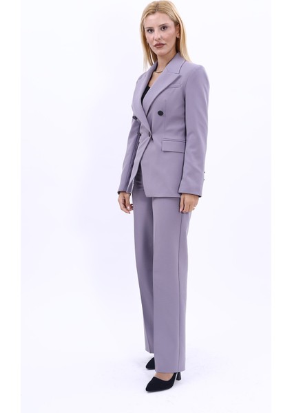 Erkek Yaka Çapraz Ceket & Bol Paça Pantolon-Antrasit fiyatları