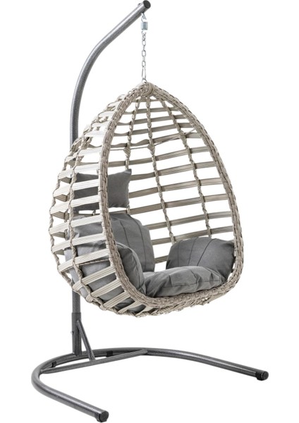 Gümbet Tekli Rattan Bahçe Salıncağı | Balkon Salıncağı