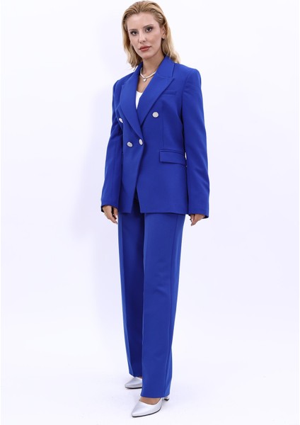 Erkek Yaka Çapraz Ceket & Bol Paça Pantolon-Saks fiyatları