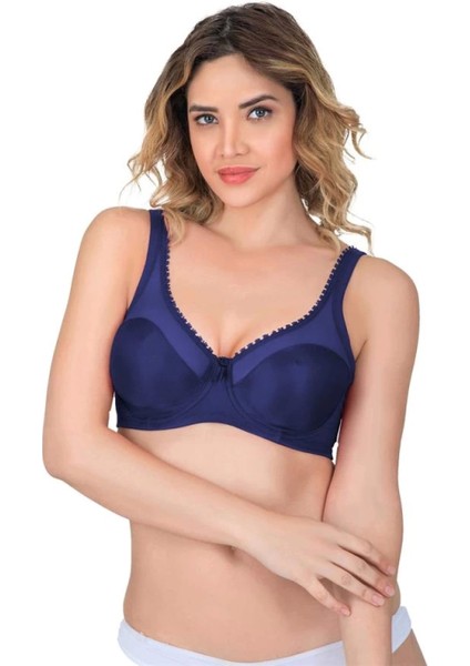 Miraxx Lacivert Emay 169 B Basic Balenli Toparlayıcı Sütyen