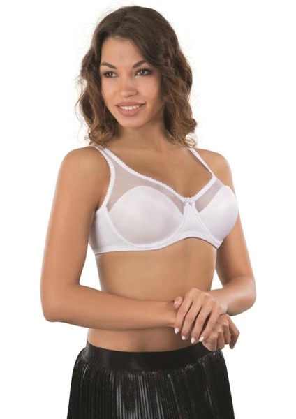 Miraxx Beyaz Emay 169 C Basic Balenli Toparlayıcı Sütyen