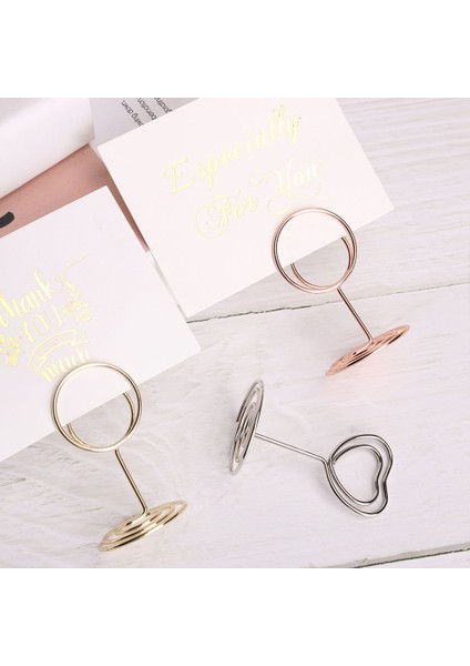 Gold-Style1-Size2 Düğün Masaüstü Dekorasyon Yeri Kart Tutucu Romantik Fotoğraf Klip Gül Altın/altın/gümüş Masa Numarası Standı Düğün Malzemeleri (Yurt Dışından)