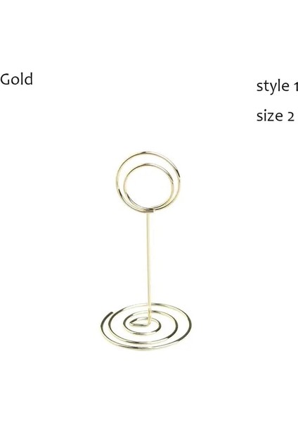 Gold-Style1-Size2 Düğün Masaüstü Dekorasyon Yeri Kart Tutucu Romantik Fotoğraf Klip Gül Altın/altın/gümüş Masa Numarası Standı Düğün Malzemeleri (Yurt Dışından) fiyatları