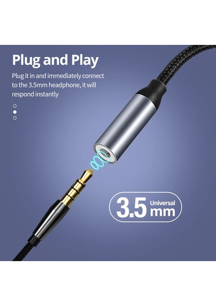 Type-C Girişli Telefonlarla Uyumlu Type-C To Jack 3.5 mm Kulaklık Dönüştürücü Aux Çevirici