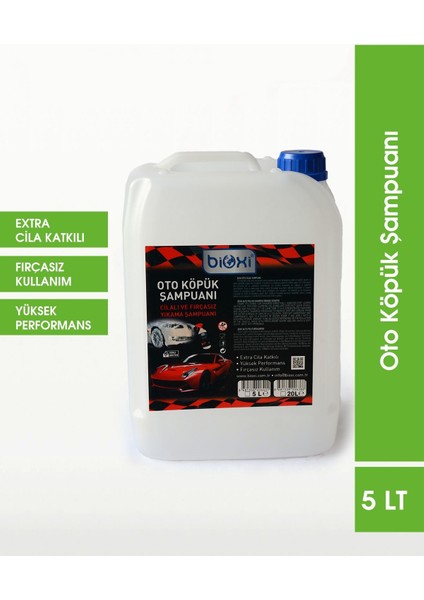 Oto Köpük Şampuanı 5 Lt - Cilalı ve Fırçasız Yıkama ile Araç Temizliği Için Etkili Çözüm