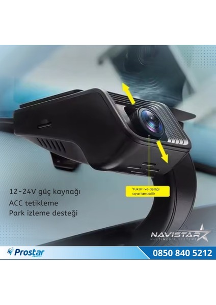 Wifi G-Sensör Park Modu 128 GB Destekli Araç Yol Sürüş Kamerası Geniş Açılı fırsatları