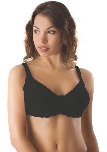 Miraxx Siyah Emay 164 B Balenli Dantelli Sütyen