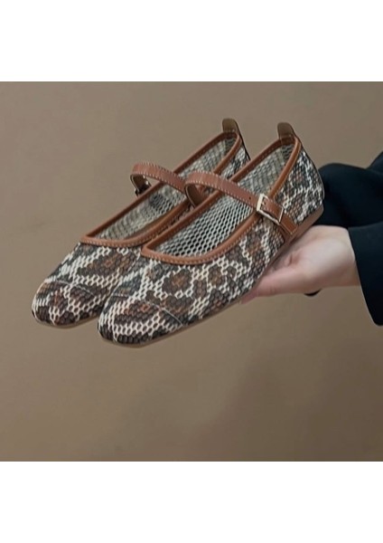 Leopar Fileli Şık Günlük Comfort Trend Rahat Meri Ceyn Babet fiyatları