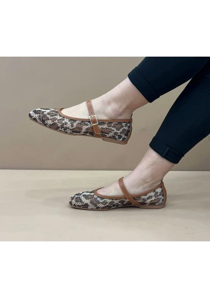 Leopar Fileli Şık Günlük Comfort Trend Rahat Meri Ceyn Babet fırsatları