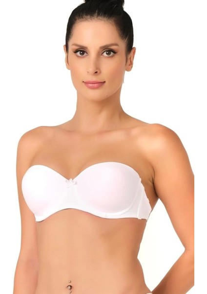 Miraxx Beyaz Emay 701 Sırtı Şeffaf Straplez Sütyen fırsatları