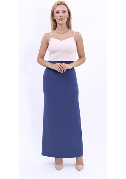 Uzun Düz Dar Etek-Indigo indirimleri