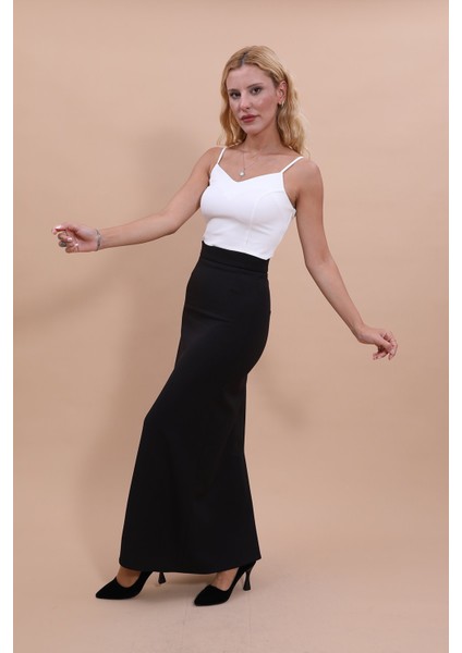 Uzun Düz Dar Etek-Siyah modelleri